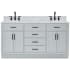 Ariel Hepburn 66" Thick Carrara Marble Vanity Top Grey