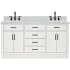 Ariel Hepburn 66" Thick Carrara Marble Vanity Top White