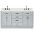 Ariel Hepburn 66" Thick White Quartz Vanity Top Grey