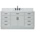 Ariel Hepburn 66" Thick Carrara Marble Vanity Top Grey