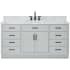 Ariel Hepburn 66" Thick Carrara Marble Vanity Top Grey