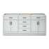 Ariel Hepburn 72" Double Free Standing Vanity Cabinet Only - Less Vanity Top Grey