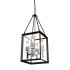 Artcraft Lighting Vineyard 4 Light 12" Wide Taper Candle Square Chandelier Black / Chrome