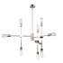 Artcraft Lighting Tribeca 9 Light 35" Wide Abstract Sputnik Chandelier Polished Nickel