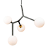 Artcraft Lighting Ravello 4 Light 42" Wide Abstract Pendant Black / Harvest Brass