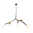 Artcraft Lighting Ravello 5 Light 47" Wide Abstract Pendant Black / Harvest Brass