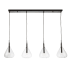 Artcraft Lighting Conic 4 Light 47" Wide Linear Pendant Black