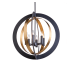 Artcraft Lighting Capri 6 Light 26" Wide Taper Candle Globe Chandelier Dark Bronze / Satin Brass