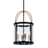 Artcraft Lighting Bonita 4 Light 13" Wide Pendant Black / Brushed Brass / Clear