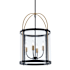 Artcraft Lighting Bonita 4 Light 17" Wide Pendant Black / Brushed Brass / Clear