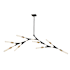 Artcraft Lighting Filiali 8 Light 46" Wide Linear Chandelier Black / Harvest Brass