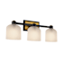 Artcraft Lighting Lyndon 3 Light 25" Wide Vanity Light Black / Brushed Brass / Clear