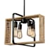 Artcraft Lighting Perris 4 Light 17" Wide Smart Wood Multi Light Pendant Black