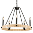 Artcraft Lighting Perris 5 Light 24" Wide Candle Style Smart Chandelier Black