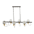 Artcraft Lighting Martina 6 Light 48" Wide Linear Chandelier Black / Brushed Brass
