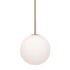 Artcraft Lighting Aurelia 8" Wide Mini Pendant Brass / White