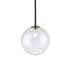 Artcraft Lighting Aurelia 8" Wide Mini Pendant Matte Black / Brass