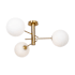 Artcraft Lighting Aurelia 3 Light 32" Wide Semi-flush Ceiling Fixture Brass / White