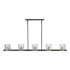 Artcraft Lighting Salinas 5 Light 45" Wide Linear Pendant Black / Brass
