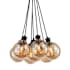Artcraft Lighting Gem 18" Wide Chandelier Black / Brushed Brass / Amber