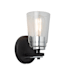 Artcraft Lighting Essex 9" Tall Bathroom Sconce Black / Chrome / Clear