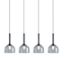 Artcraft Lighting Kali 4 Light 44" Wide Linear Pendant Black / Clear