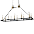 Artcraft Lighting Notting Hill 10 Light 45" Wide Linear Pendant Black / Brushed Brass