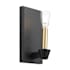 Artcraft Lighting Notting Hill 9" Tall Wall Sconce Black / Brushed Brass