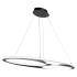 Artcraft Lighting Gemini 47" Wide LED Ring Chandelier Black / Nickel