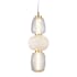 Artcraft Lighting Cyra 21" Tall LED Mini Pendant with Glass Shades Brass / White / Clear