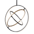 Artcraft Lighting Trilogy 24" Wide Pendant Black / Brass