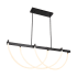 Artcraft Lighting Cascata 45" Wide LED Abstract Chandelier Black / Brushed Brass