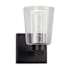 Artcraft Lighting Dalton 8" Tall Bathroom Sconce Black / Clear