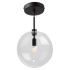 Artcraft Lighting Pinpoint 8" Wide Semi-Flush Globe Ceiling Fixture Black