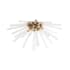 Arteriors Hanley 4 Light 30" Wide Flush Mount Ceiling Fixture with Crystal Accents Antique Brass