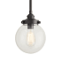 Arteriors Reeves Single Light 8" Wide Outdoor Mini Pendant Steel / Aged Iron