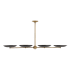 Arteriors Griffith 4 Light 55" Wide Linear Chandelier Antique Brass / Bronze