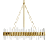 Arteriors Haskell 10 Light 43" Wide Linear Chandelier Antique Brass
