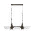 Arteriors Mykonos 4 Light 38" Wide Linear Chandelier Clear