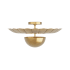 Arteriors 2 Light 24" Wide Semi-flush Bowl Ceiling Fixture Antique Brass