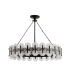Arteriors Rondelle 8 Light 31" Wide Drum Chandelier Blackened Iron / Clear Seedy