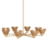 Arteriors 8 Light 38" Wide Chandelier Antique Brass