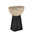 Arteriors Dorian 17" Wide Concrete Composite Accent Table Chai / Black