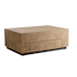Arteriors Justice 42" Wide Wood Veneer Top Wood Table Oyster Cut Oak / Bronze