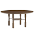Arteriors Heger 65" Diameter Wood Veneer Table Tortoise