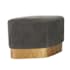 Arteriors Duvall 33" Wide Standard Ottoman Gray / Antique Brass
