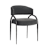 Arteriors Bahati 22" Wide Iron Framed Polyester Accent Chair Midnight Grey