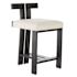 Arteriors Enola 19" Wide Wood Framed Counter Stool Ebony