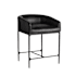 Arteriors Osbourne 25" Wide Leather Counter Stool Black
