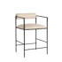 Arteriors Barbana 21" Wide Fabric Counter Stool Oxford White
